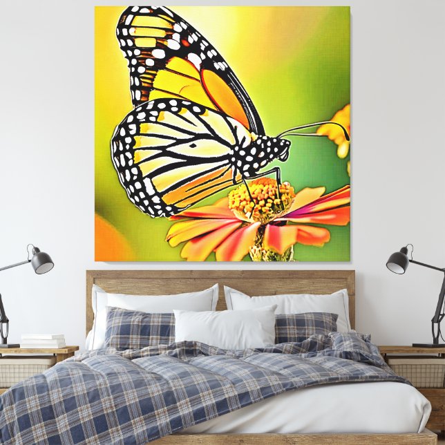 Toile Conception de la succion du papillon monarque (Insitu(Chambre))