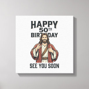 Toile Conception de l'humour religieux pour votre 50e an