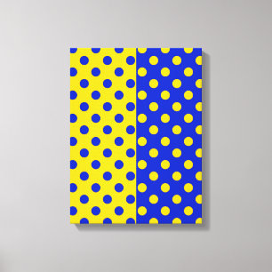 Toile Conception de motif à points bleus jaunes demi-tei