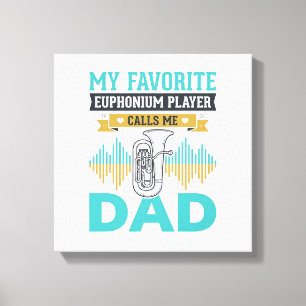 Toile Conception de musique vintage de papa euphonium dr