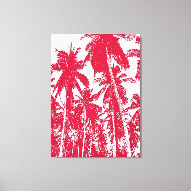 Toile Conception de palmiers tropicaux (Recto)