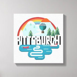 Toile Conception de Pittsburgh, paysage urbain de la