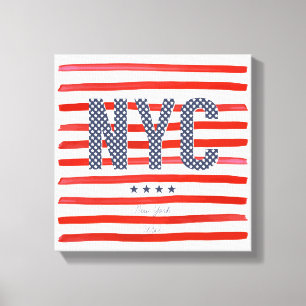 Toile Conception de rouge de NYC , blanche et bleue
