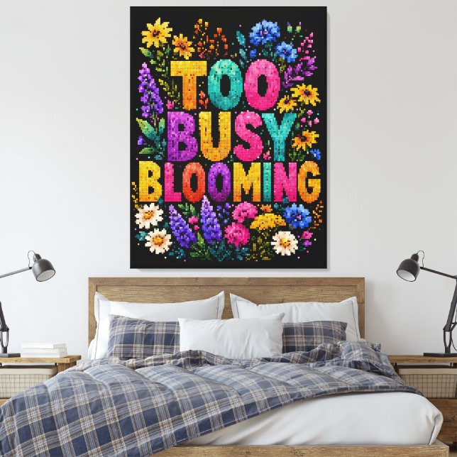 Toile Conception de style géométrique Too Busy Blooming (Insitu(Chambre))