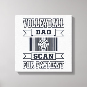 Toile Conception de t-shirt drôle pour papa de volley-ba