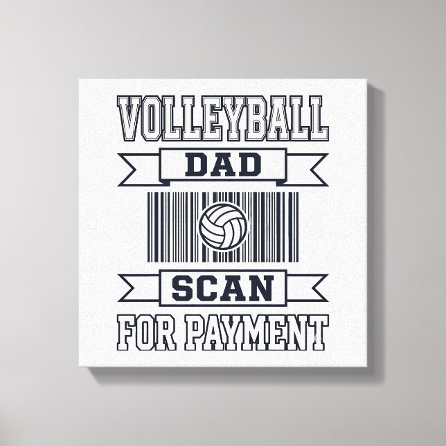 Toile Conception de t-shirt drôle pour papa de volley-ba (Recto)