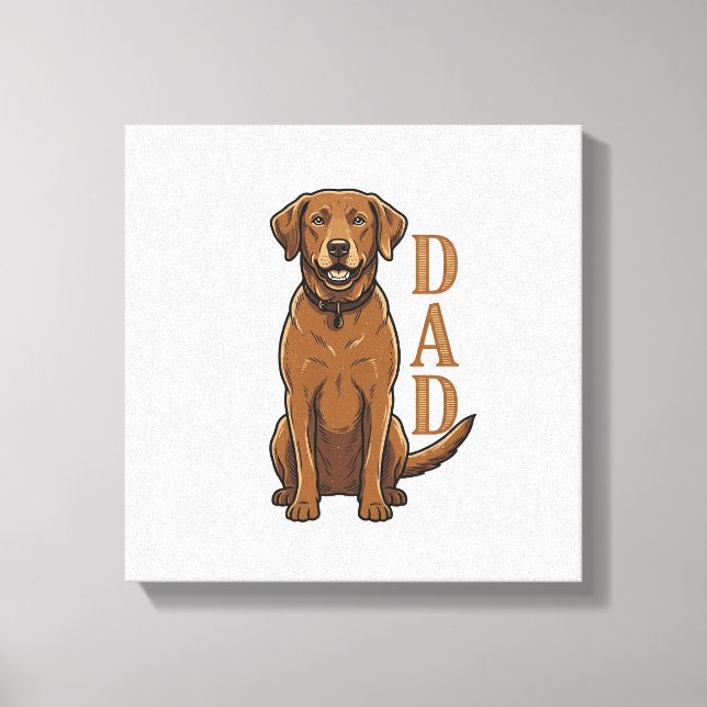 Toile Conception de T-shirt pour papa de chien marron vi (Recto)