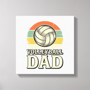 Toile Conception de T-shirt Rétro Papa Volley-ball Vinta