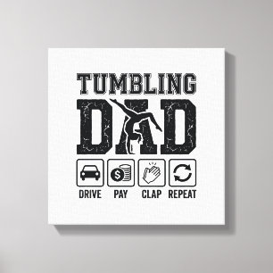 Toile Conception de T-Shirt Tumbling Dad Drive Pay Clap 