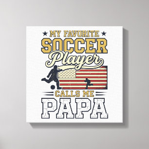 Toile Conception de T-shirt vintage Papa de football drô