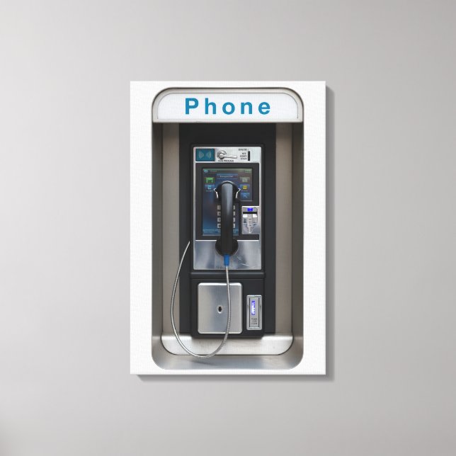 Toile Conception de téléphone public rétro, Art de cabin (Recto)
