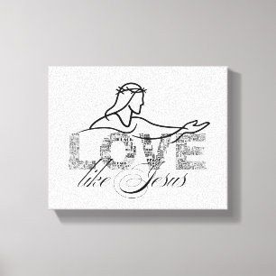 Toile Conception de typographie chrétienne Aimer comme J