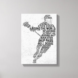 Toile Conception de typographie de lacrosse
