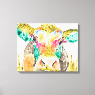 Toile Conception de vache colorée