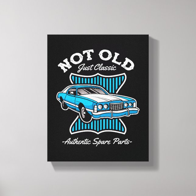Toile Conception de voiture rétro classique et pas vieil (Recto)
