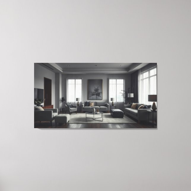 Toile Conception d'intérieur de chambre moderne (Recto)