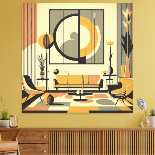 Toile Conception d'intérieur de milieu de siècle Teintes