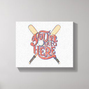 Toile Conception du ventilateur de baseball rétro