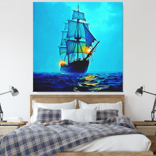 Toile Conception d'un voyage en mer de grande taille