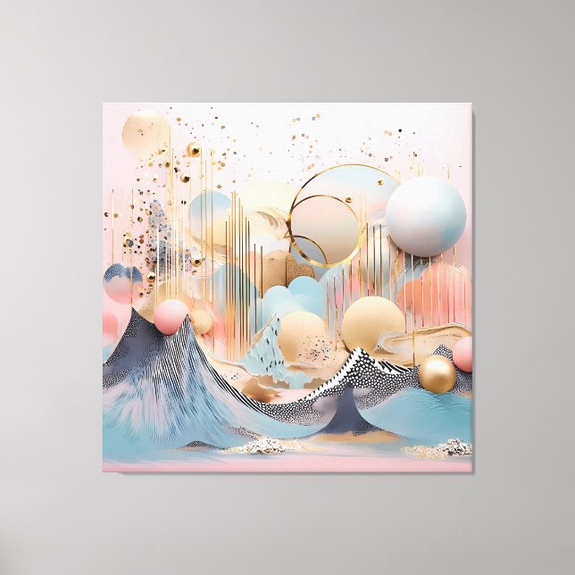 Toile Conception géométrique pastel Abstraite (Recto)