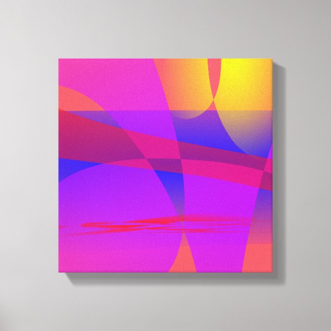 Toile Conception géométrique vive et colorée (Recto)