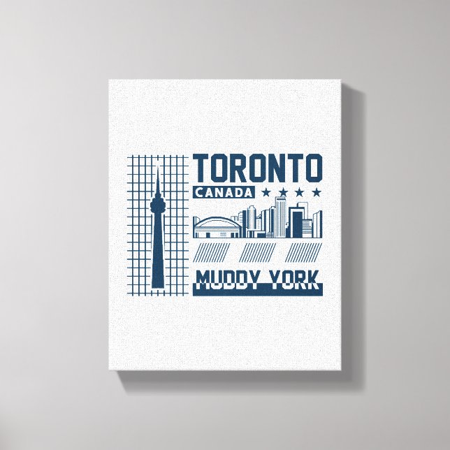 Toile Conception graphique de la skyline urbaine de Toro (Recto)