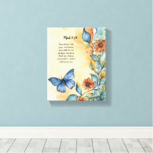 Toile Conception papillon fantaisiste chrétien Marc 11:2