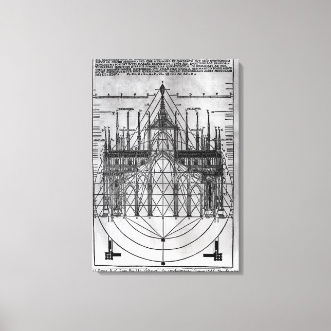 Toile Conception pour la cathédrale de Milan (Recto)