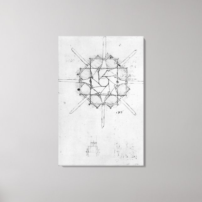 Toile Conception pour une poignée Capstan pliante, Fol.  (Recto)