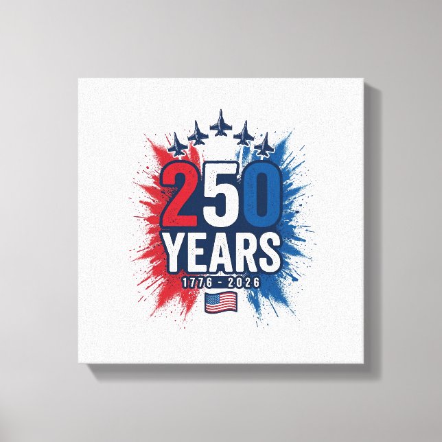 Toile Conception vectorielle pour le 250e anniversaire d (Recto)