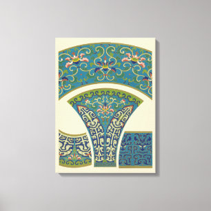 Toile Conceptions bleues d'Oriental avec les visages de
