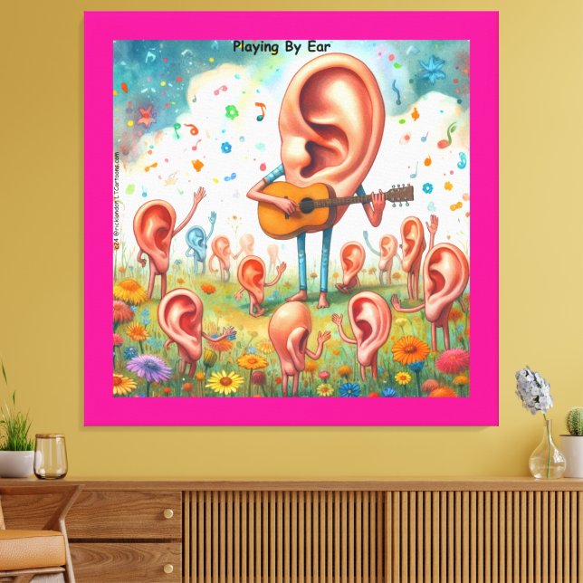 Toile Concert de guitare d'oreille : jouer à l'oreille (Insitu(Salon))
