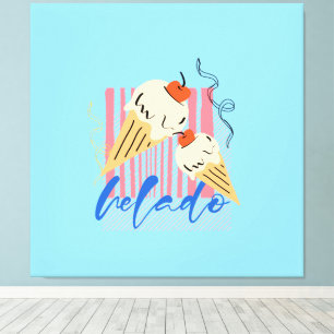 Toile Cônes de glace italiens rétro