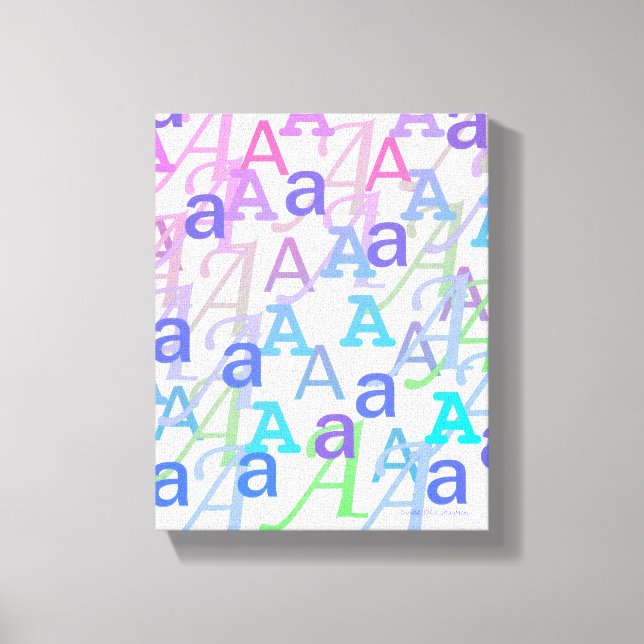 Toile Confettis de lettres "A" (Recto)