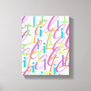 Toile Confettis de lettres "I"