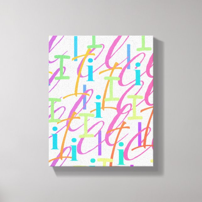 Toile Confettis de lettres "I" (Recto)