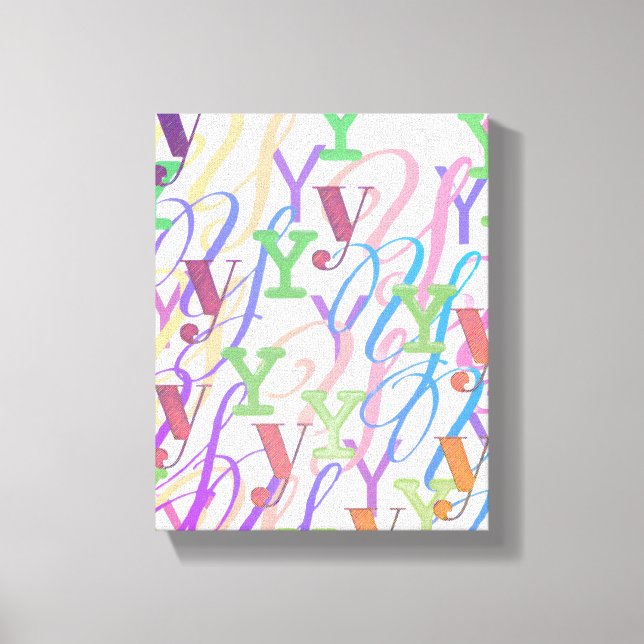Toile Confettis en forme de lettre "Y" (Recto)