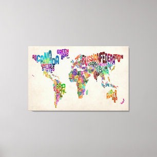 Toile Configuration de texte du monde