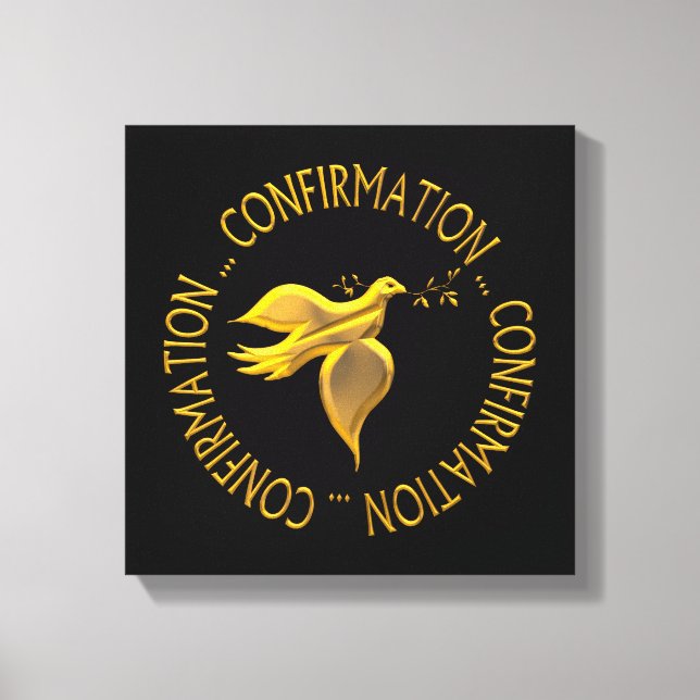 Toile Confirmation en or et Holy Spirit (Recto)