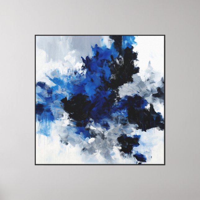 Toile Confluence de minuit bleu (Recto)
