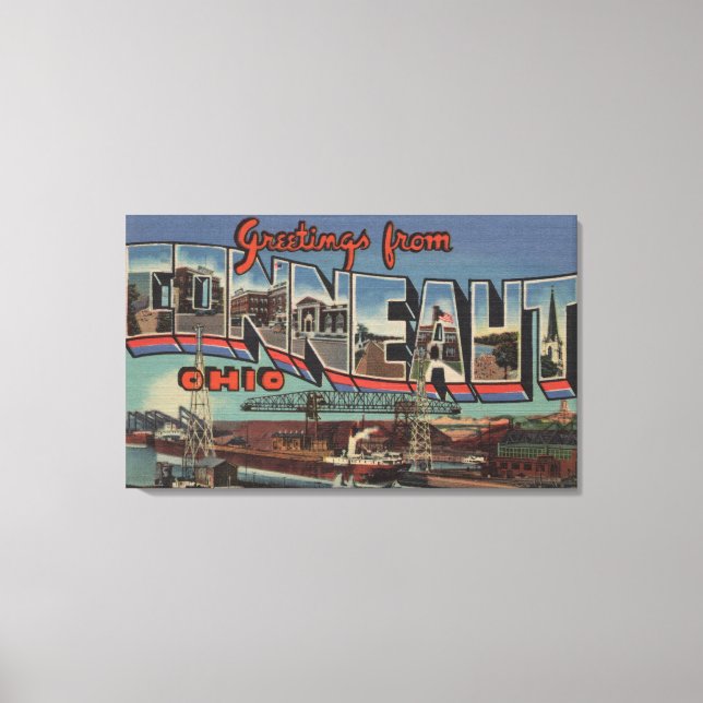 Toile Conneaut, Ohio - Scènes de grandes lettres (Recto)