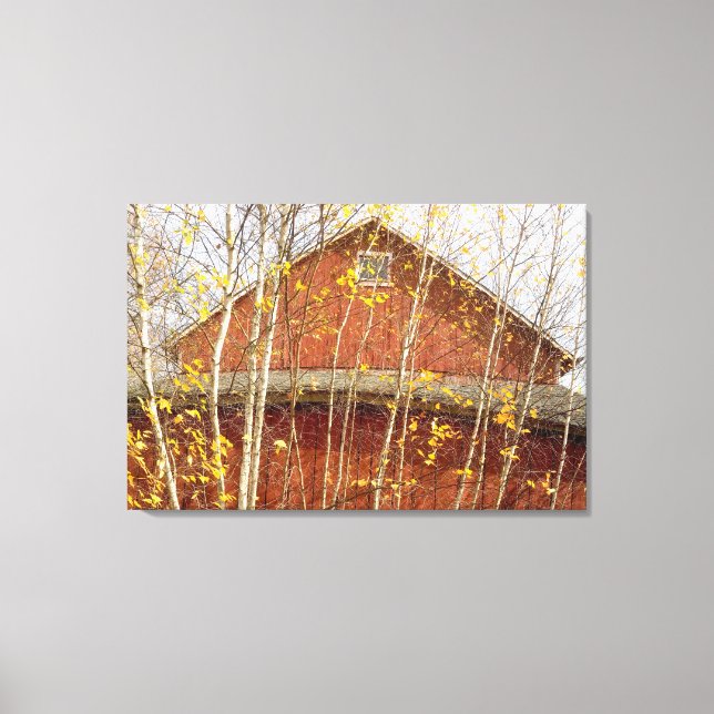 Toile Connecticut Grange En Automne (Recto)