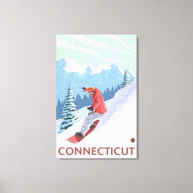 Toile Connecticut Snowboarder (Recto)