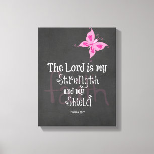 Toile Conscience du cancer du sein Verset biblique