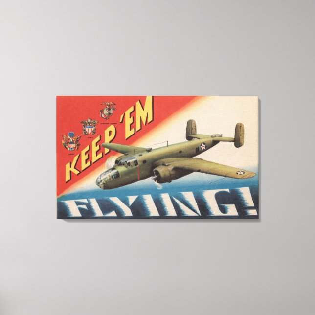 Toile Conserver Le Vol Em/Bombe Moyen B-25 (Avion) (Recto)