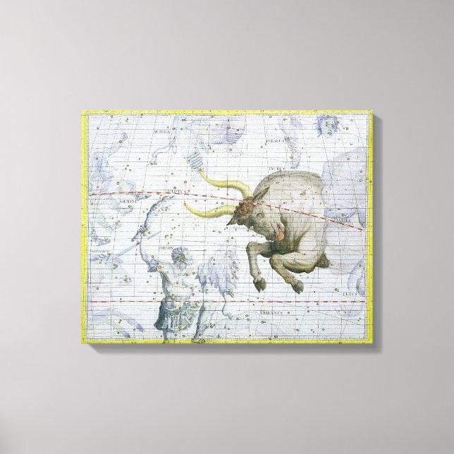 Toile Constellation de Taurus, plaque 2 de 'Atlas Coele (Recto)