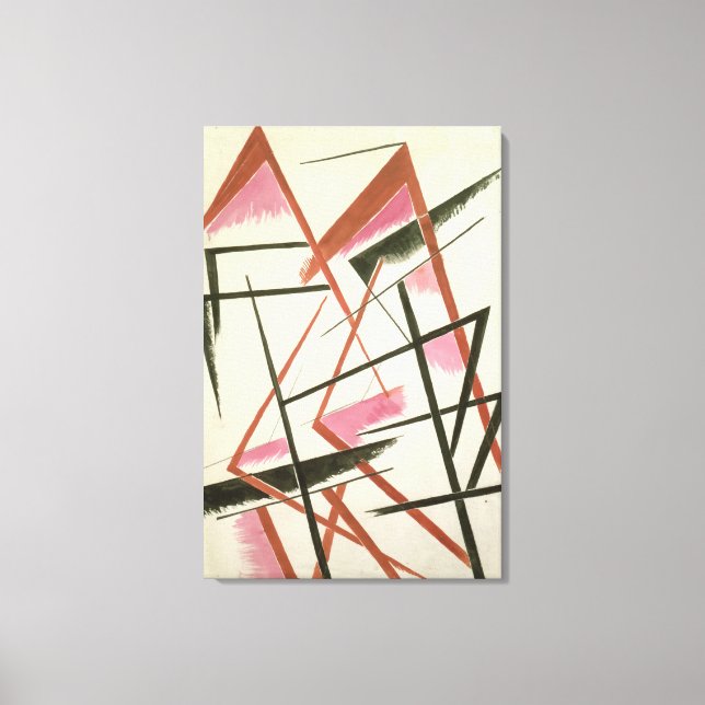 Toile Construction linéaire, vers 1921 (gouache sur papi (Recto)