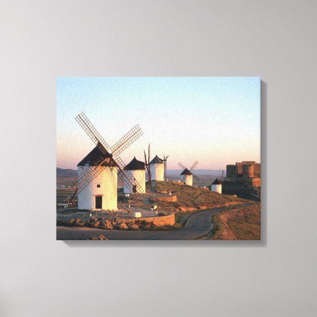 Toile Consuegra, La Mancha, Espagne, moulins à vent (Recto)