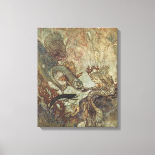 Toile Conte de fées vintage, la sirène par Edmund Dula