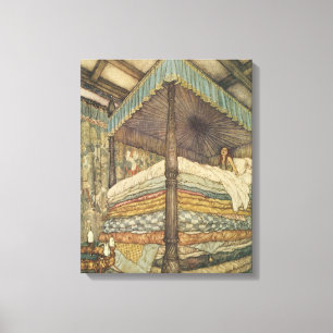 Toile Conte de fées vintage, princesse et pois, Edmund D